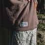ash brown hemp T-shirt woven label detail