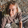 ash brown hemp T-shirt on female