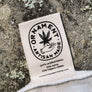 Ornament hemp t-shirt inside care instruction label detail