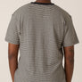striped black & white hemp T-shirt