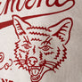 Coyote red print hemp T-shirt