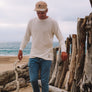 natural hemp longsleeve shirt on male model
