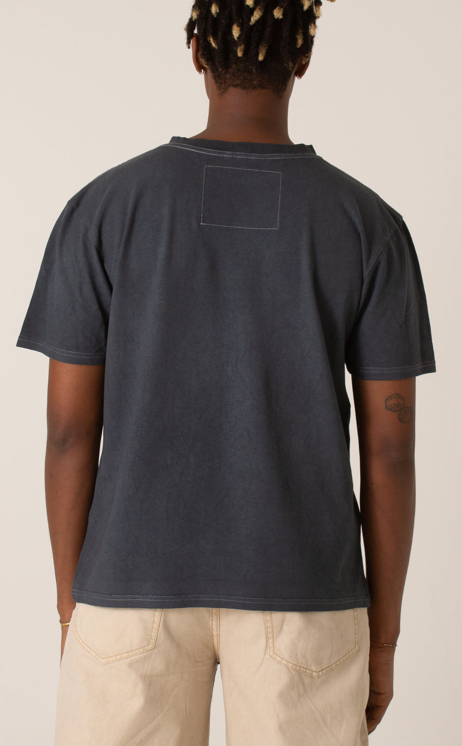 Nero anthracite hand-dyed T-shirt