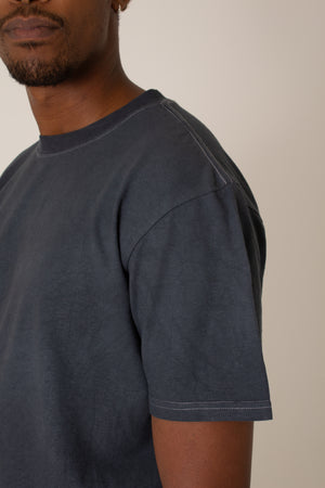 Nero anthracite hand-dyed T-shirt