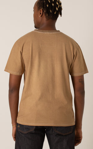 Dune brown hand-dyed T-shirt