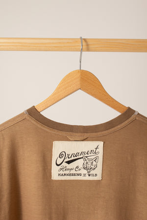 Dune brown hand-dyed T-shirt