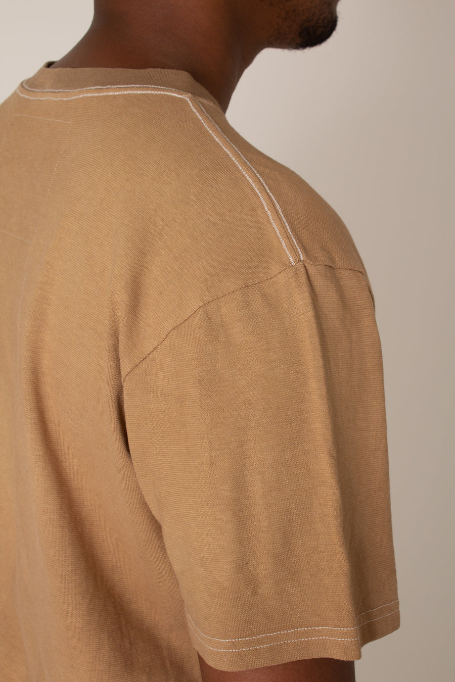 Dune brown hand-dyed T-shirt