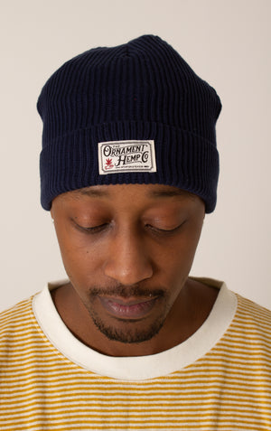 Indigo blue beanie