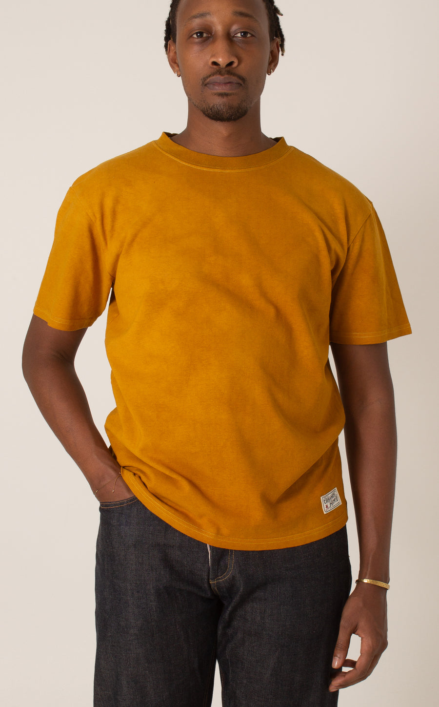 Sunshine Ocher hand-dyed T-shirt