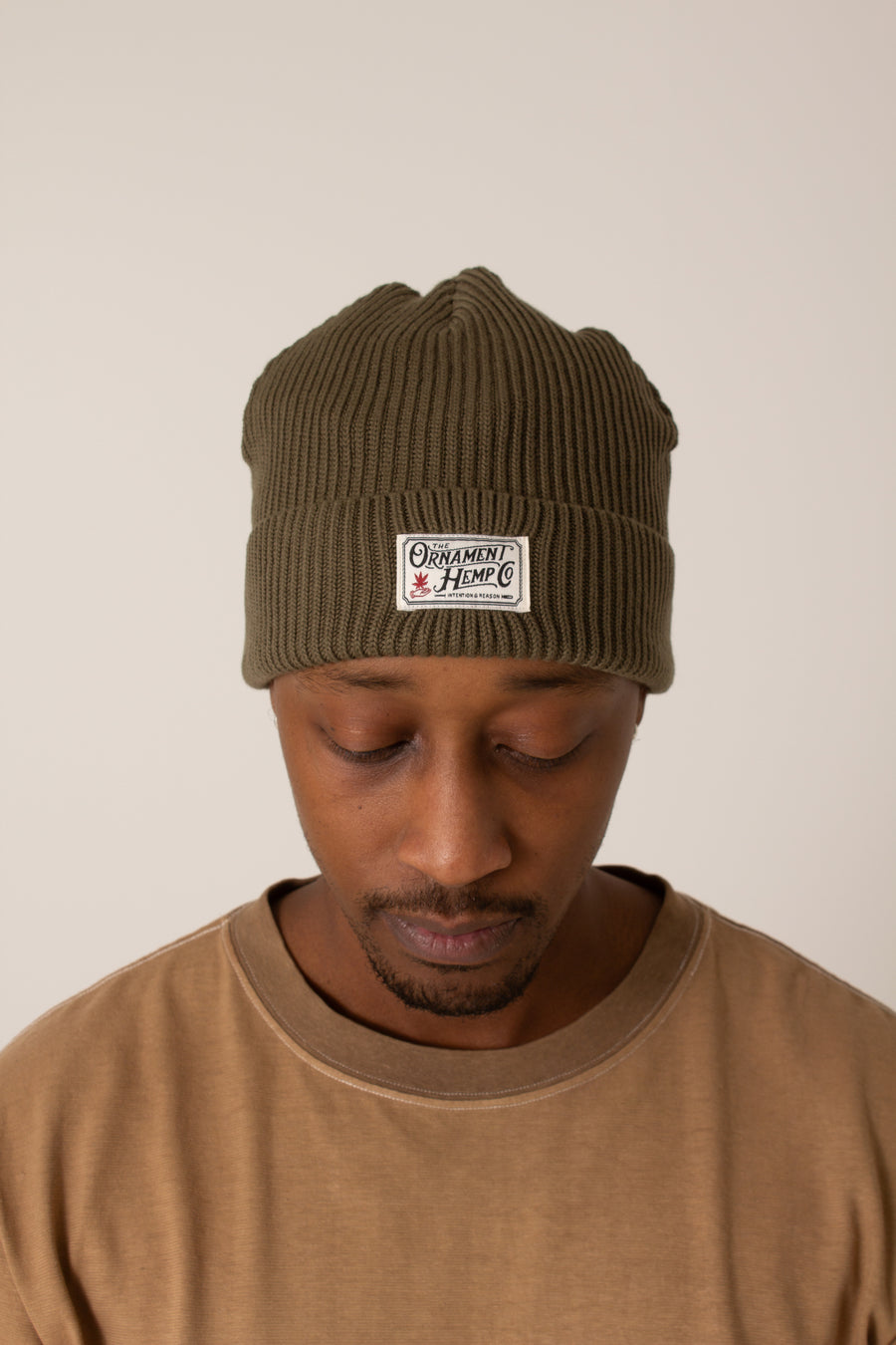 Olive green beanie